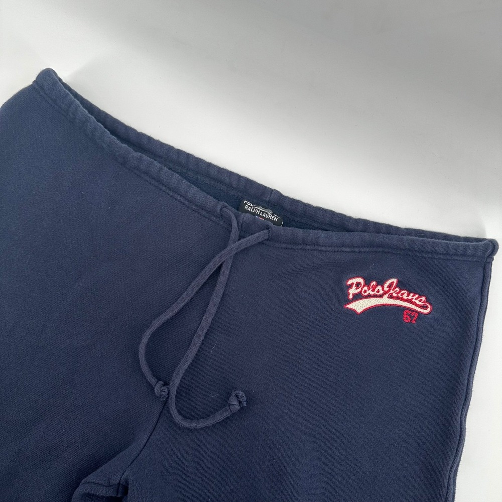 Polo Jeans Ralph‎ Lauren Sweatpants Mens Medium Spell Out Logo Navy Blue